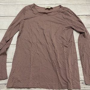 Ann Taylor Loft Women's Blouse Size M Long Sleeve Pink Shirt Top